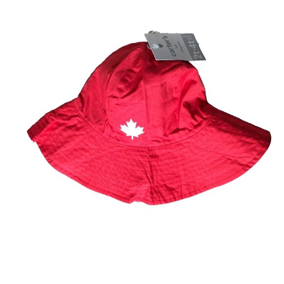 Carter's Girls Bucket Hat 2-in-1 Reversible Maple LEAF Floppy Sun Hat 4-… - Picture 1 of 5